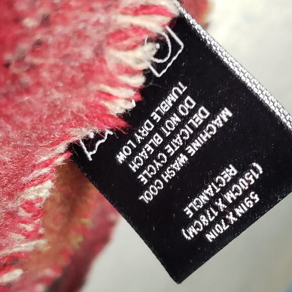 Sackcloth & Ashes Aztec Southwest Reversible Throw Blanket 70"x59" Italy Fringe - Picture 5 of 11